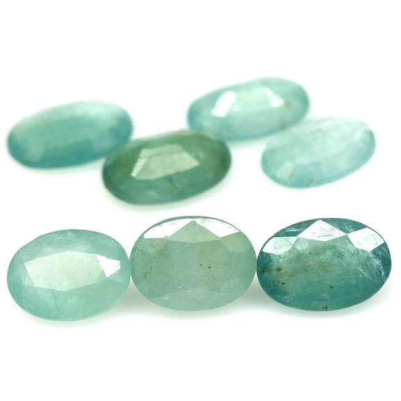 Stunning 7.25ct blue green Grandidierite set