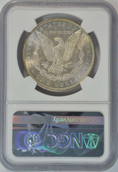 Nearly Gem BU 1879-S Morgan Silver Dollar. NGC MS64