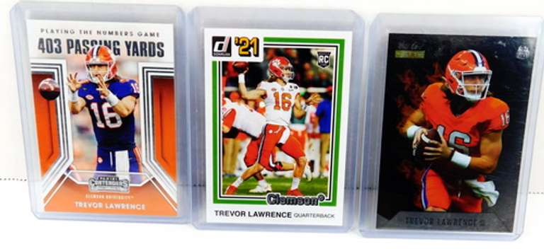 3 Trevor Lawrence Football Cards