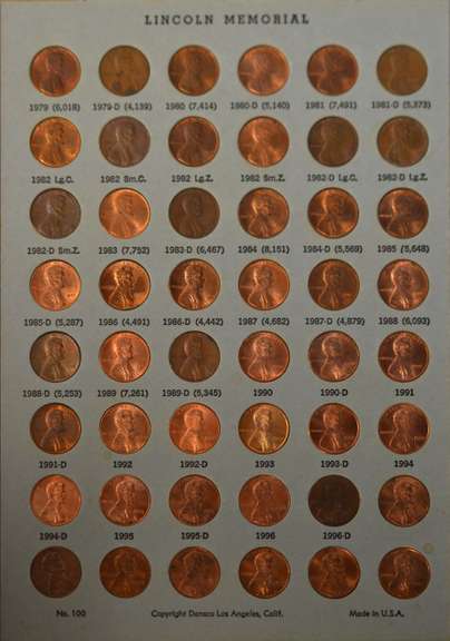 98% Complete Classic Vintage Dansco Lincoln Penny Album.