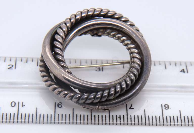 Vintage 925 Sterling Silver Lot of 2 Brooches