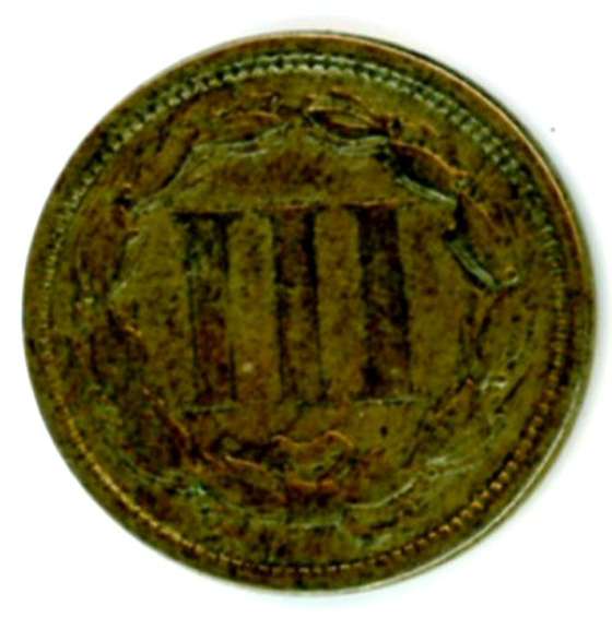 1866 Three Cent Nickel Piece