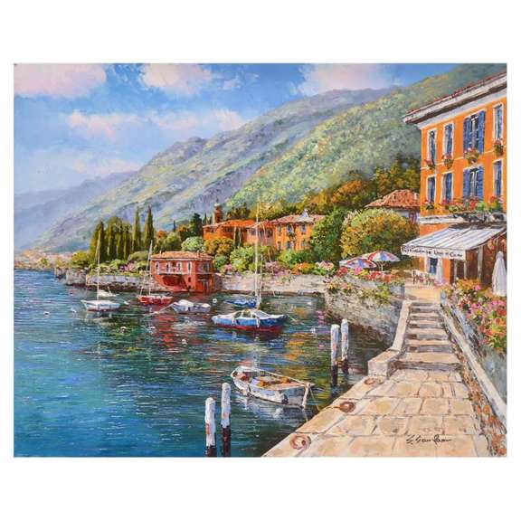 Lake Como Villa Limited Edition by Park, S. Sam