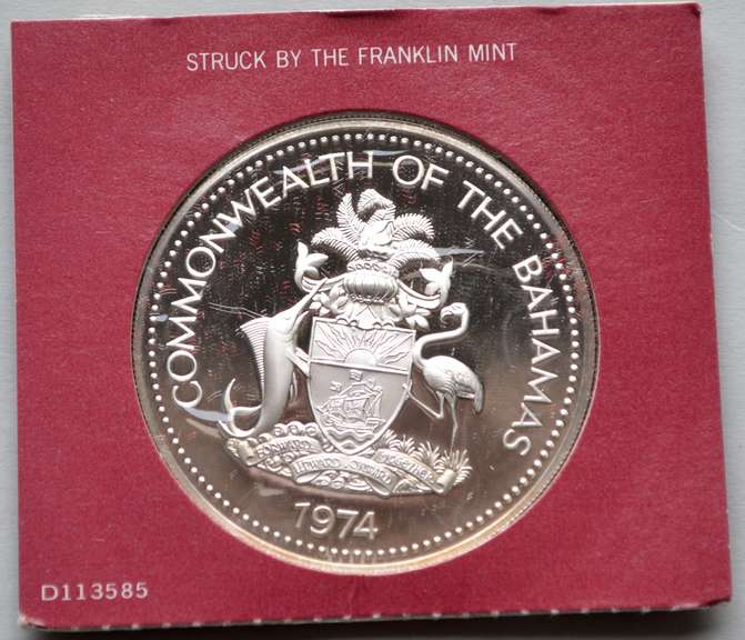 $10 1974 Silver Bahamas Independence Day Coin
