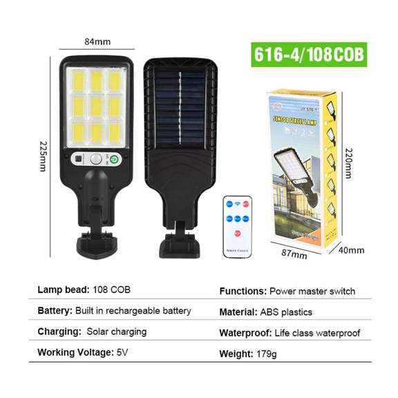 LED Solar Wall Light 3 Modes Motion Sensor Light