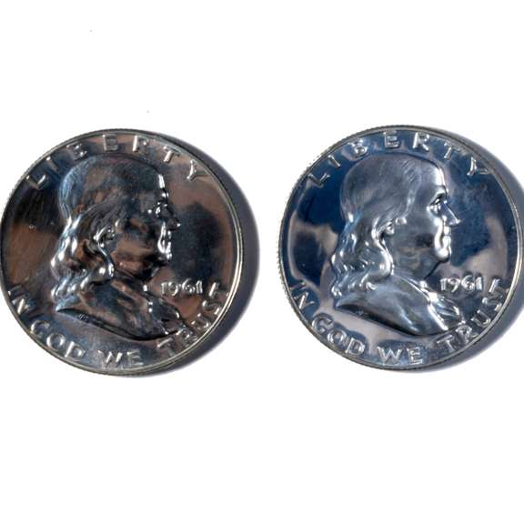 2 1961 Cameo Proof Franklin Halves