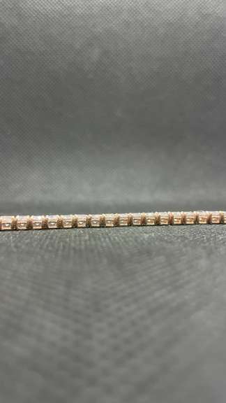 GORGEOUS 8.64CT  LAB GROWN 18K ROSE GOLD DIAMOND TENNIS BRACELET