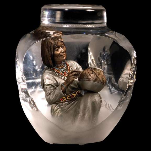 Hands Of Time Sculpture/ Glass by Pardell, Christopher