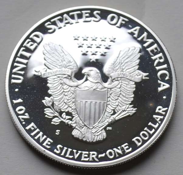 1988 S Proof Eagle With Box and Paper