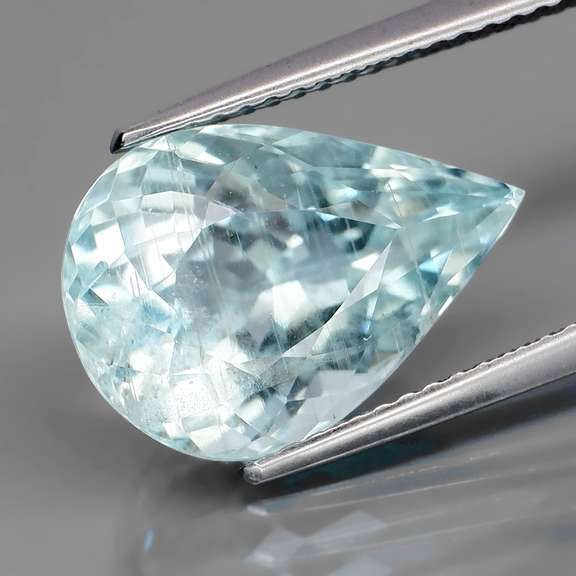 Ice blue! Unheated! 6.16ct Aquamarine pear