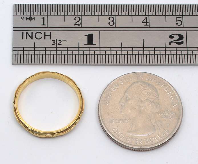 Stackable 14k Band with Design