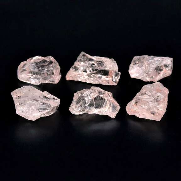 Whisper pink! Untreated! Uncut! 26.26ct Morganite set