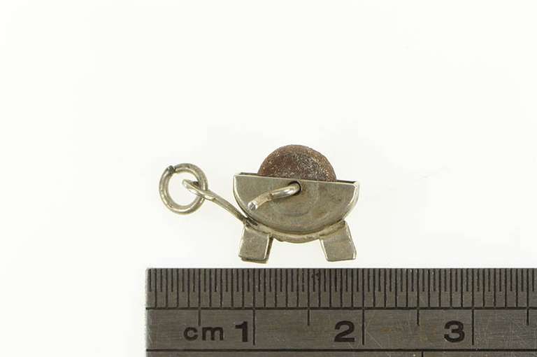 Sterling Silver 3D Articulated Stone Grinder Blacksmith Charm/Pendant