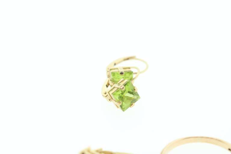 Charming 14k Gold Citrine, Emerald, and Amethyst Jewelry Set