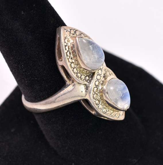 Moonstones set in Sterling Silver Ring