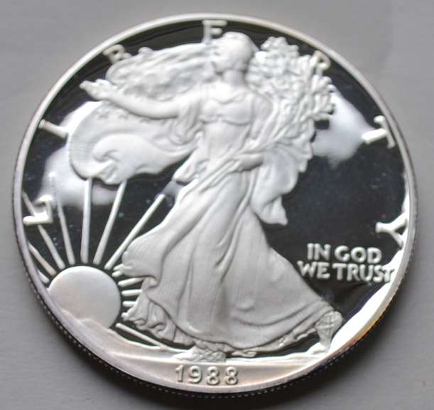 1988 S Proof Eagle With Box and Paper