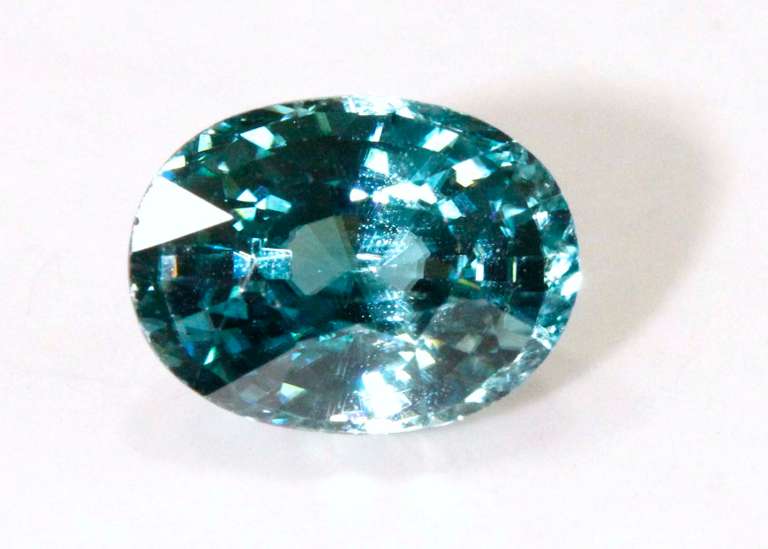 Scintilating Blue Zircon - 5.59 cts.
