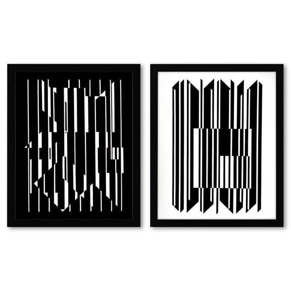 Lineaires (Diptych) Print by Vasarely (1908-1997)