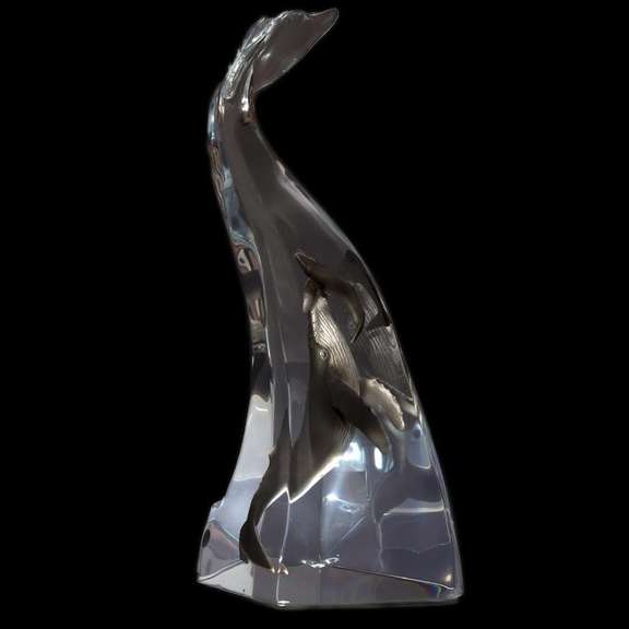 Humpback Song Sculpture/ Glass by Cantrell, Kitty
