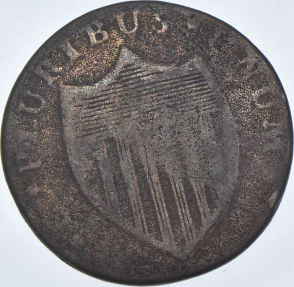 1786 New Jersey Pre-Federal 1 Cent - Straight Plow Beam