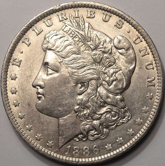 1886-O Morgan Silver Dollar With Luster