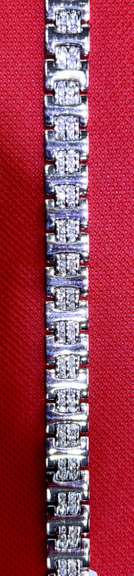 MENS 14K WHITE GOLD BRACELET WITH 4.50 CARATS DIAMONDS