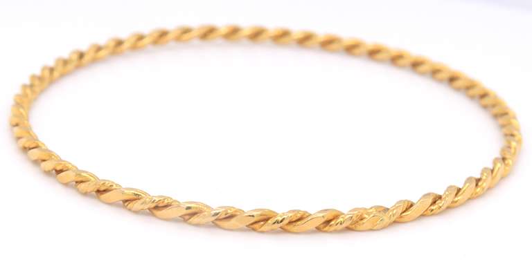 Group Lot of 4 Bangles in 18kt Yellow Gold