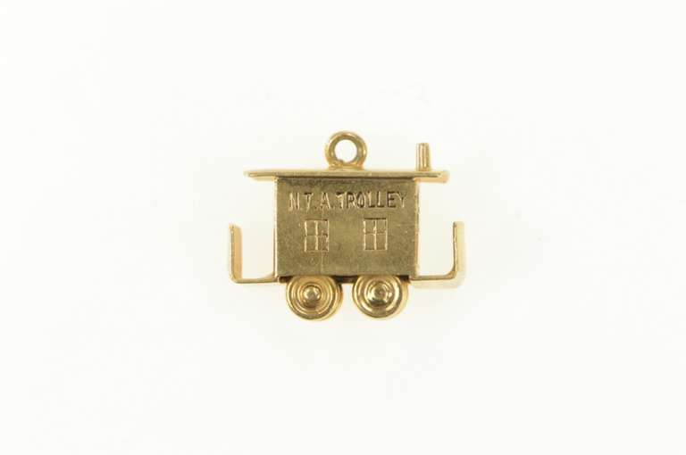 10K Yellow Gold NTA Nat'l Trolleybus Assn. Trolley Car Charm/Pendant