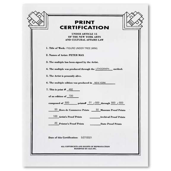 Figure Under Tree by Peter Max