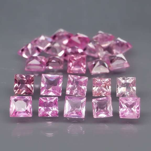 Rare heated only 3.12ct lavender and pink Sapphire set
