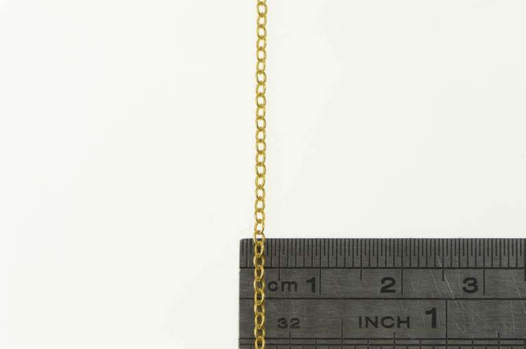 14K Yellow Gold 1.75mm Cable Link Classic Oval Chain Necklace