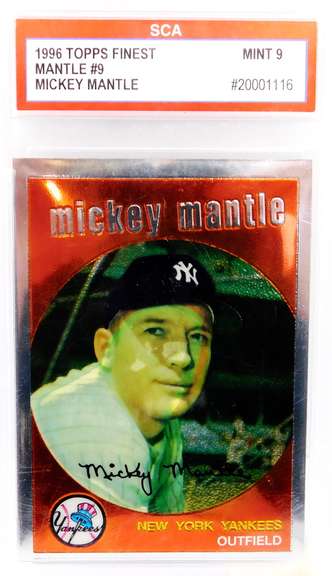 Mickey Mantle Baseball Card, Graded Mint 9