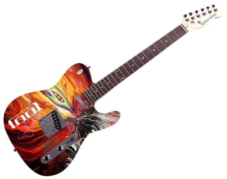 Tool Danny Carey Autographed Signed Custom Graphics Guitar ACOA