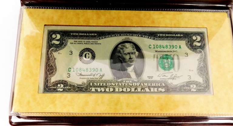 U.S. 2 Dollar Bill Bicentennial 1st Day Issue w/COA