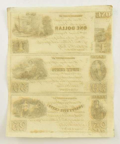 Williamsport, MD/Georgetown, DC John H. King $1-50¢-25¢ 184_ Uncut