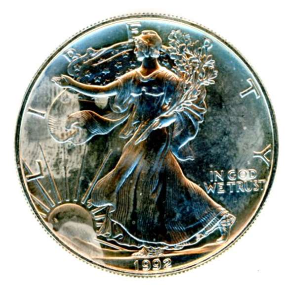 1992 BU American Silver Eagle