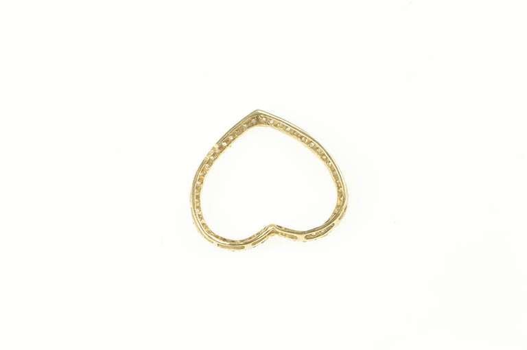 10K Yellow Gold Diamond Encrusted Heart Love Symbol Pendant