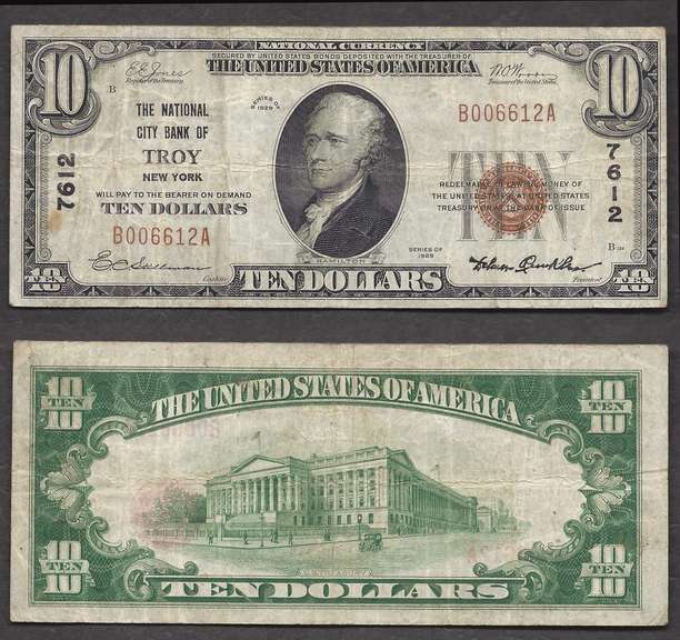 $10 1929 NBN Troy, New York