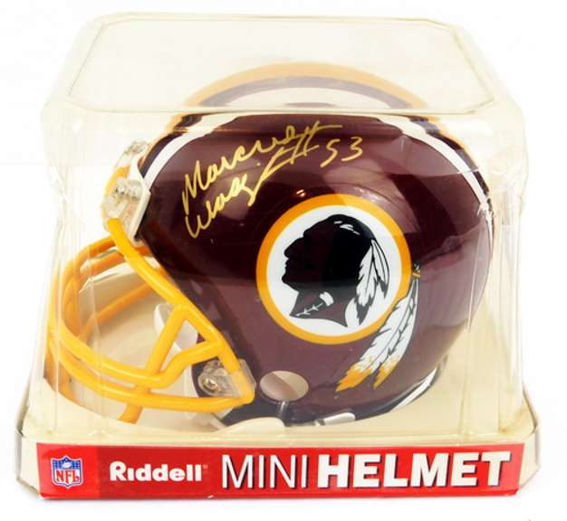 Marcus Washington, Redskins Autographed Riddell Mini Helmet