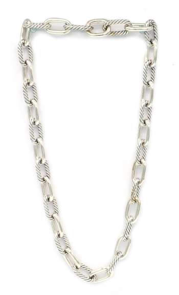 David Yurman Madison oval Chain Link Necklace in Sterling Silver