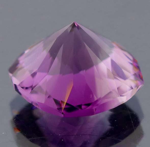 Eye clean 10.33ct Portuguese cushion cut Bolivian Amethyst