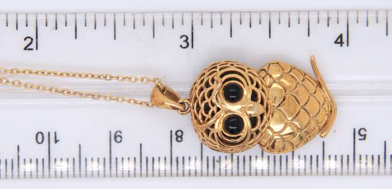 925 Sterling Silver Owl Pendant on Chain