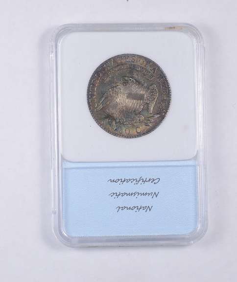 MS64 1826 Capped Bust Half Dollar - Rainbow Toned - Graded NNC