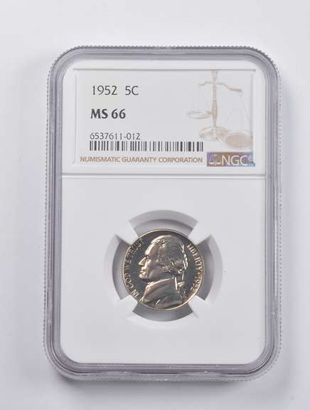MS66 1952 Jefferson Nickel NGC