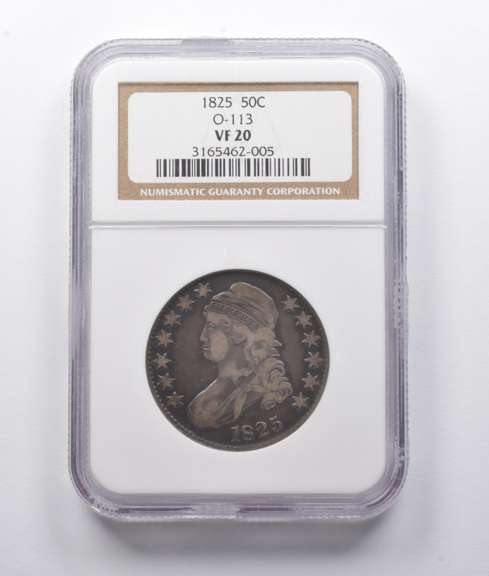 VF20 1825 Capped Bust Half Dollar O-113 NGC
