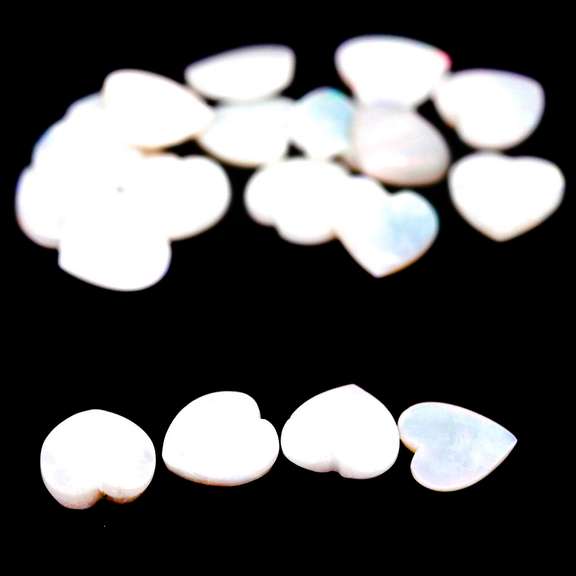 Unheated! 7.42ct heart cut Ethiopian opal set