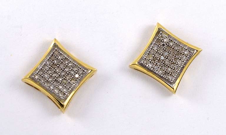 Sparkling Diamond Cluster Earrings