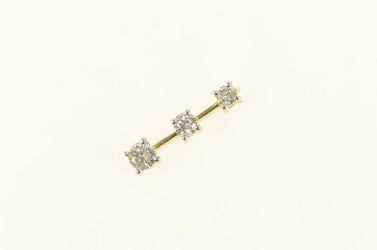 14K Yellow Gold 0.50 Ctw Tiered Diamond Journey Drop Pendant