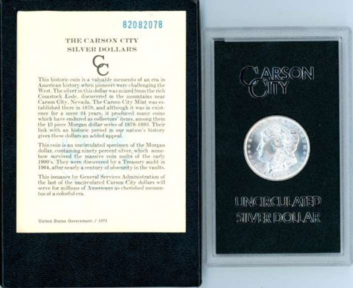 1882-CC Morgan Silver Dollar in GSA Pack