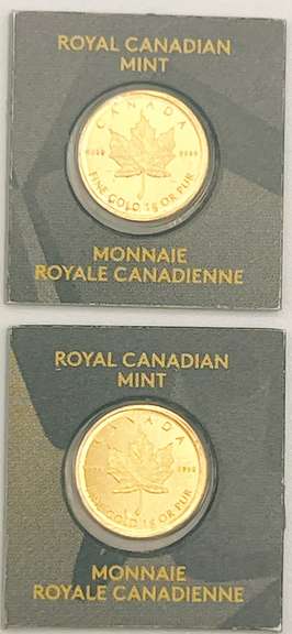 Two one gram gold bars